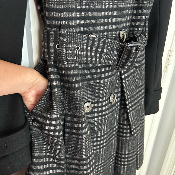Michael Kors Classy Timeless Chic Blended Wool Coat, Outerwear, Pleats, Pockets - Picture 10 of 14